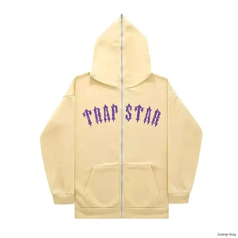 Trapstar Statement Graphic zip hoodie Black Zip Pink for Easy Pairing