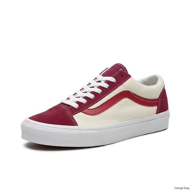 Vans classic red and white casual shoes